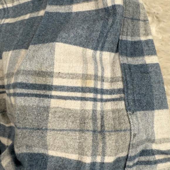 J. Crew Button Down Flannel Shirt Leather Elbow Patches Blue Men's Small - Picture 8 of 9